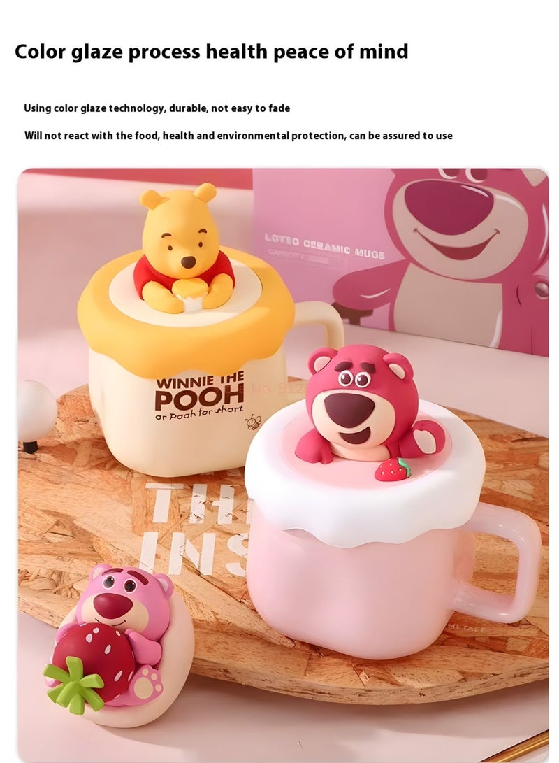 Disney Winnie the Pooh 3D Ceramic Mug with Lid & Spoon – Cute Cartoon Coffee Cup Gift Set with Gift Bag | Tea, Milk & Hot Chocolate Mug for Kids & Adults - Image 5